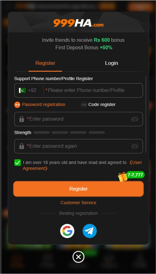 999Ha Game Register